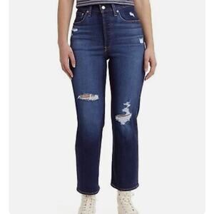 Levi’s Ribcage Straight Button Fly High Rise Jeans Sz 28 deconstructed